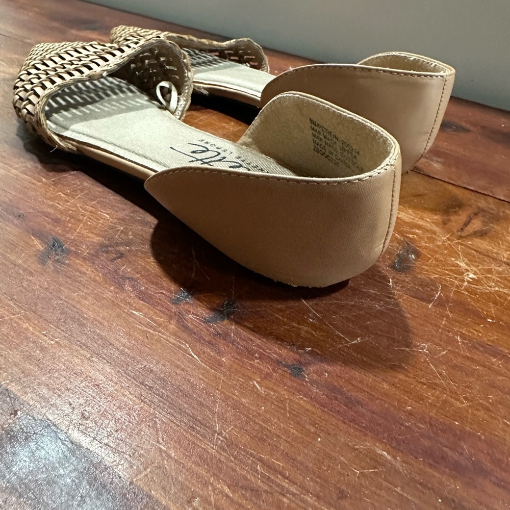 Women's Tan Woven Flats - Picture 7 of 12